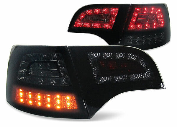 Fanali posteriori a LED + indicatori di direzione a LED neri per Audi A4 Avant