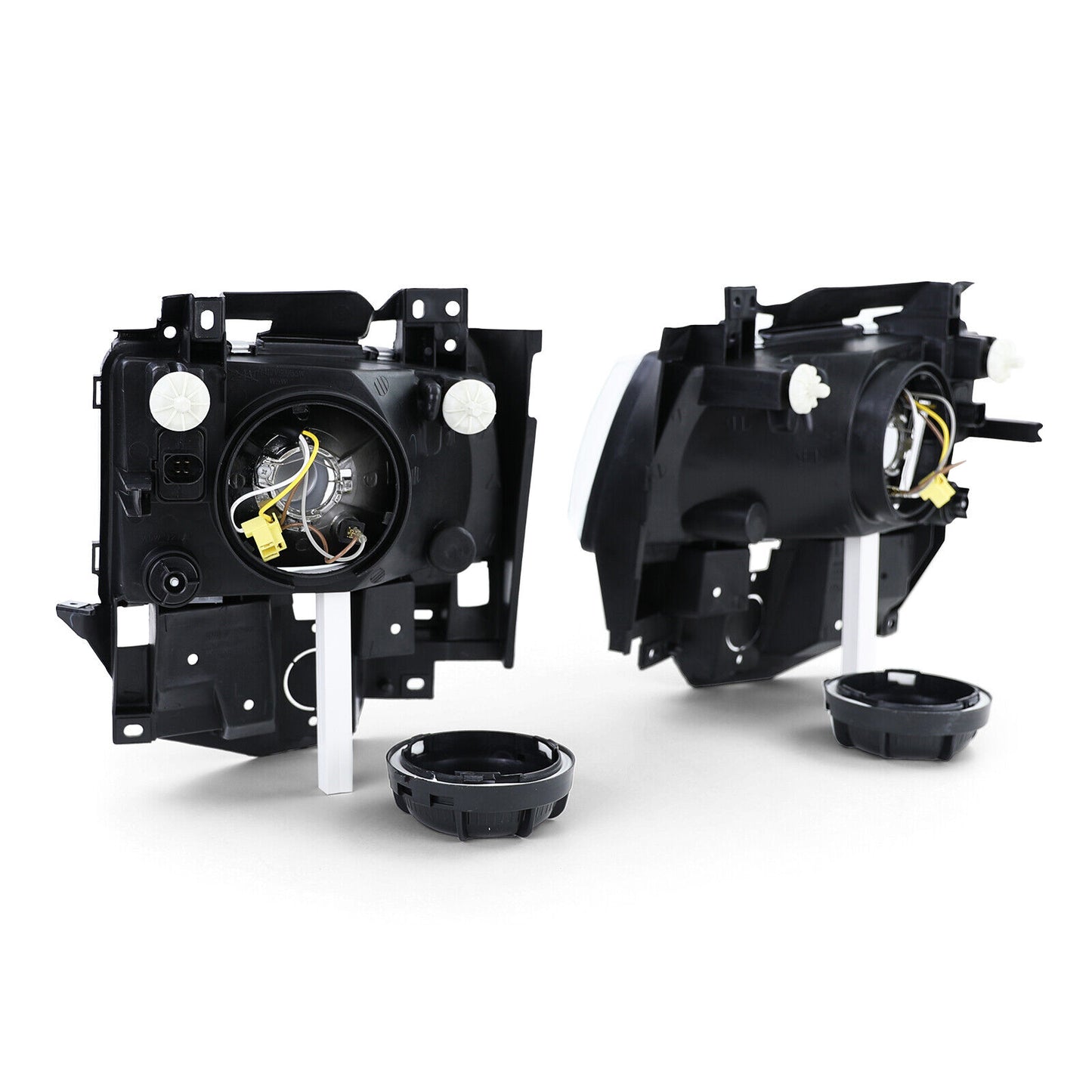 Pair of H4 Black Smoke Headlights for VW Bus T4 Caravelle Multivan 96-03 