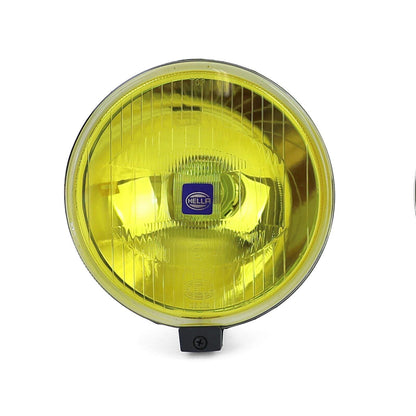 Original Hella Comet 500 H3 headlights with universal round yellow cap