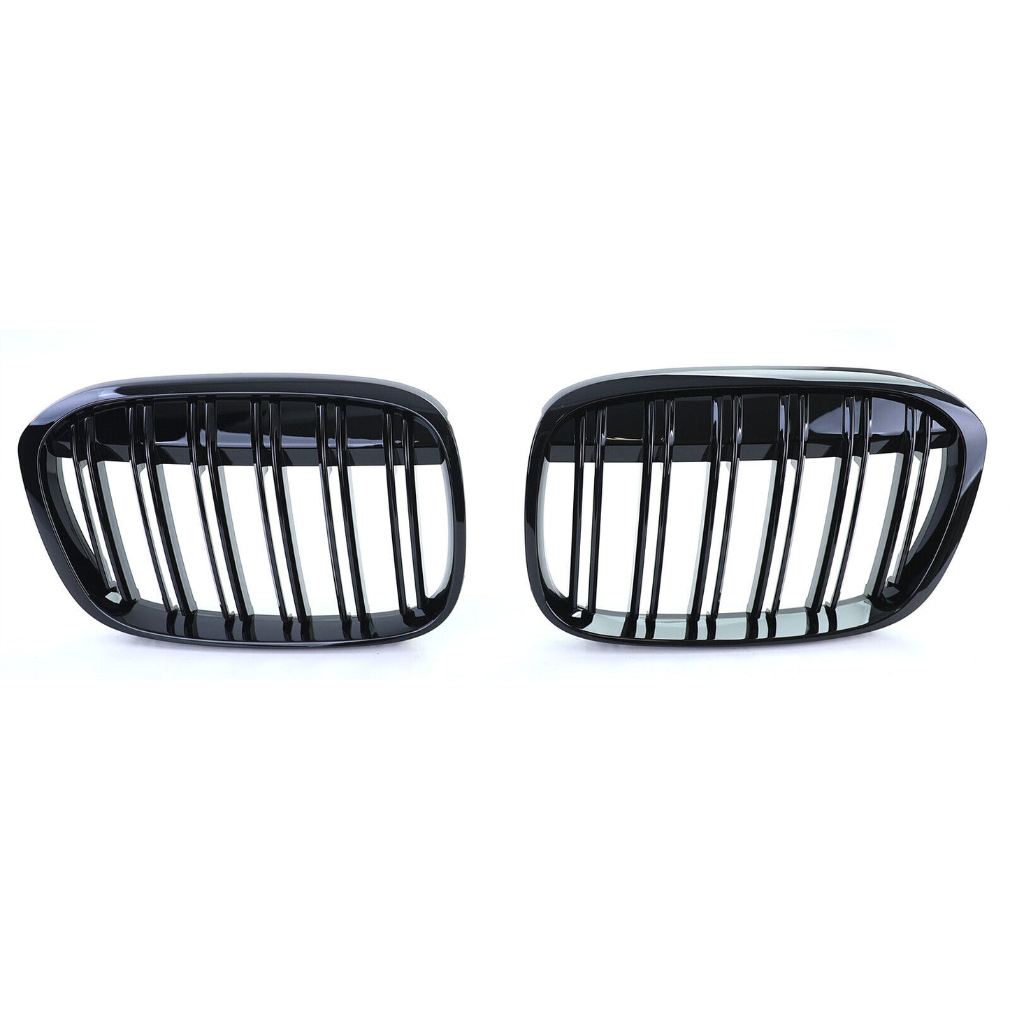 Griglia del radiatore sportiva doppia barra lucida per prestazioni aftermarket compatibile con BMW X1 F48 14-19