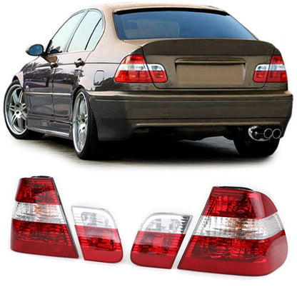 Red Clear Rear Lights Fit For BMW 3 Series E46 Sedan 98-01