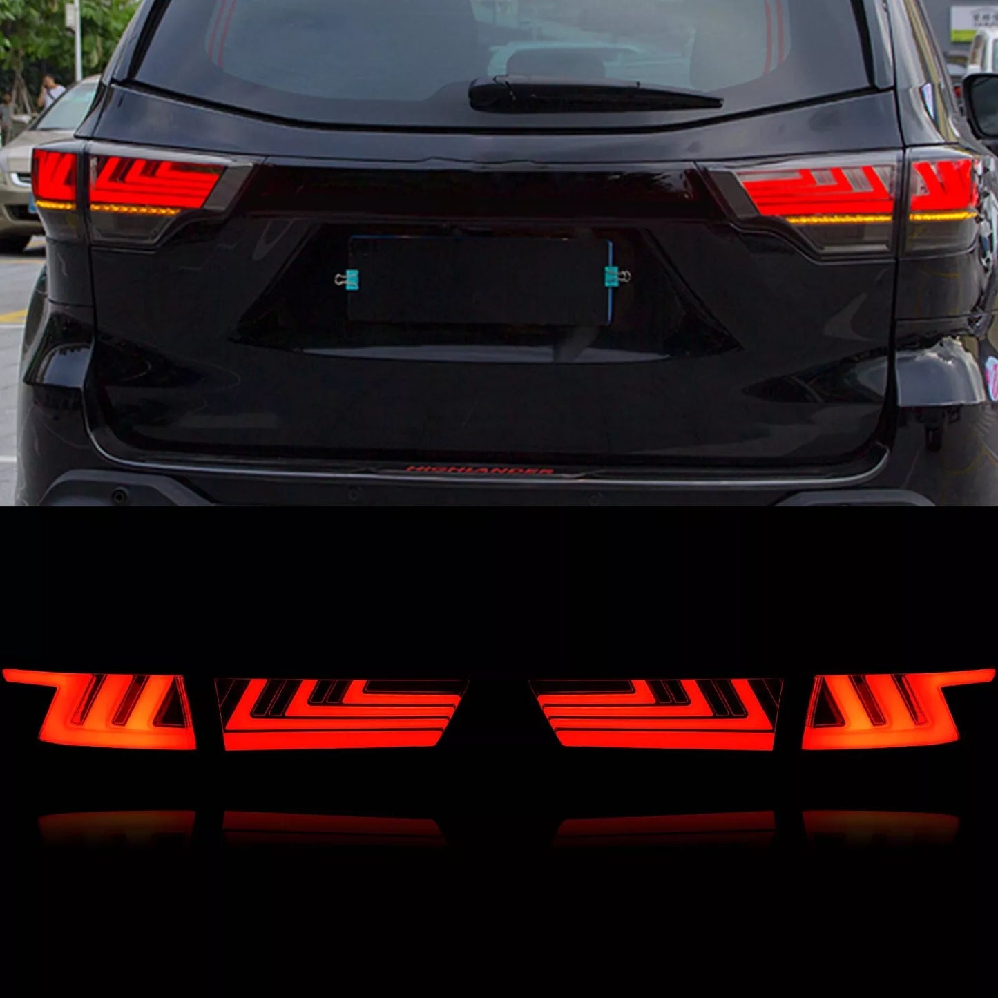 ⭐ART.2878 Fanali Posteriori a LED Fumé – Toyota Highlander (2014–2019)⭐
