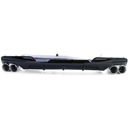 Diffusore posteriore lucido + conversione terminale di scarico duplex adatto per BMW F10 F11 520 525 528 530