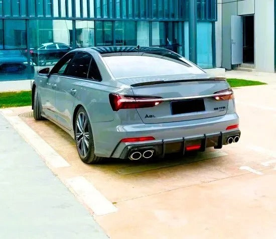 💯Carbon Fiber Rear Spoiler Kit Fit For Audi A6 S6 C8💯