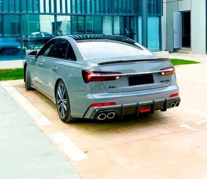 💯Carbon Fiber Rear Spoiler Kit Fit For Audi A6 S6 C8💯