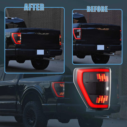 🔥ART.2856 Fanali Posteriori a LED Fumé con Animazione Start-Up – Ford F-150 🔥