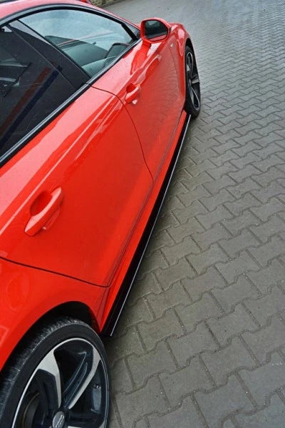 💕 Sotto minigonne  adatto per   Audi A7 S Line Facelift  nero lucido 💕