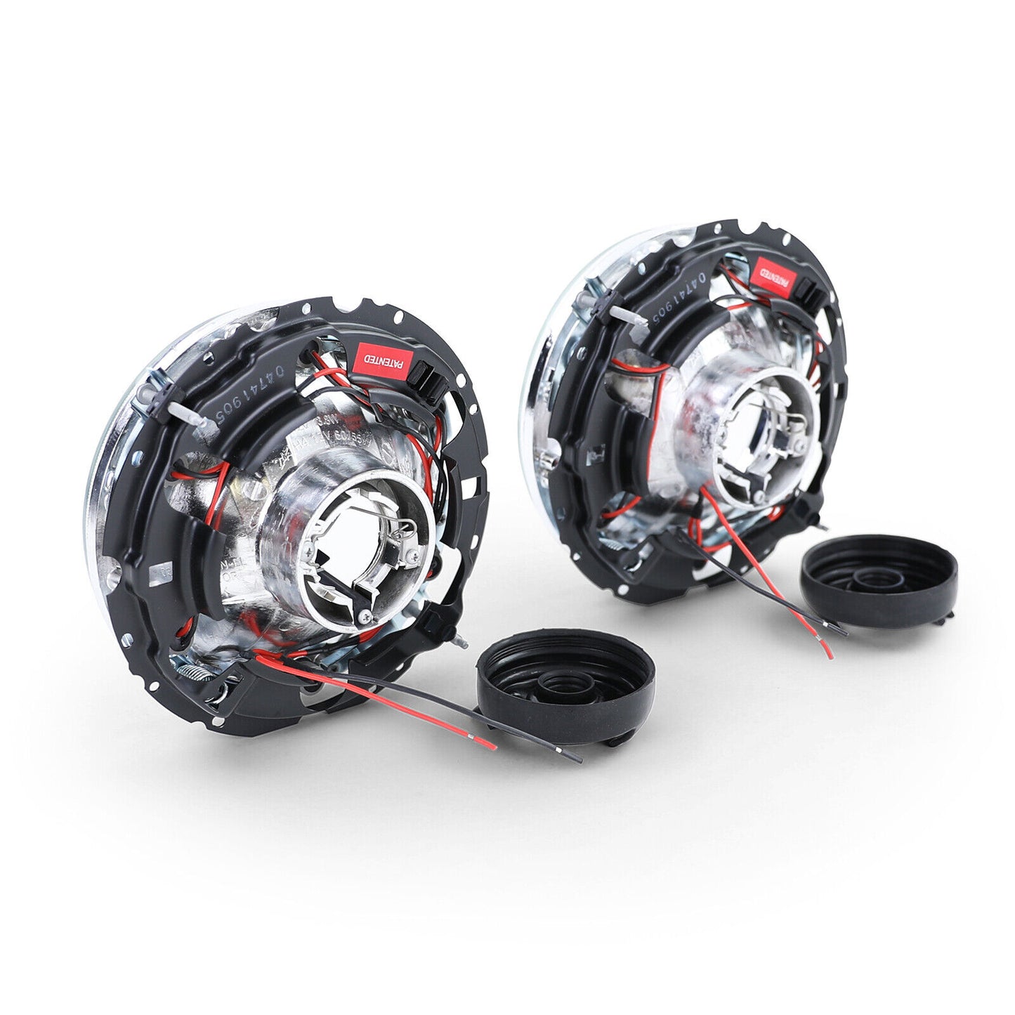 Mirino fari angel eyes in vetro trasparente per VW Caddy I 82-92 + Jetta I 79-84