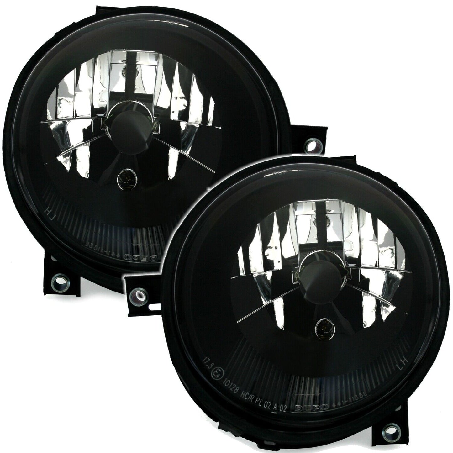 Headlight set for VW LUPO 6X 98- in black clear glass H4 LWR 