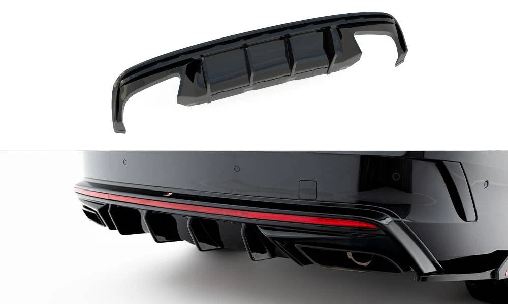 💫Diffusore Posteriore per Skoda Octavia RS Mk4 nero lucido💫