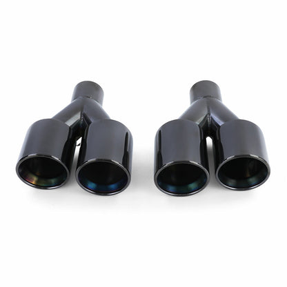 Terminali di scarico doppio tubo sport look nero adatto per BMW F10 F11 F12 F13