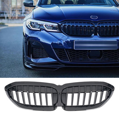 Griglia Reni ponte singolo adatto per BMW Serie 3 G20 G21 berlina Touring pianoforte nero