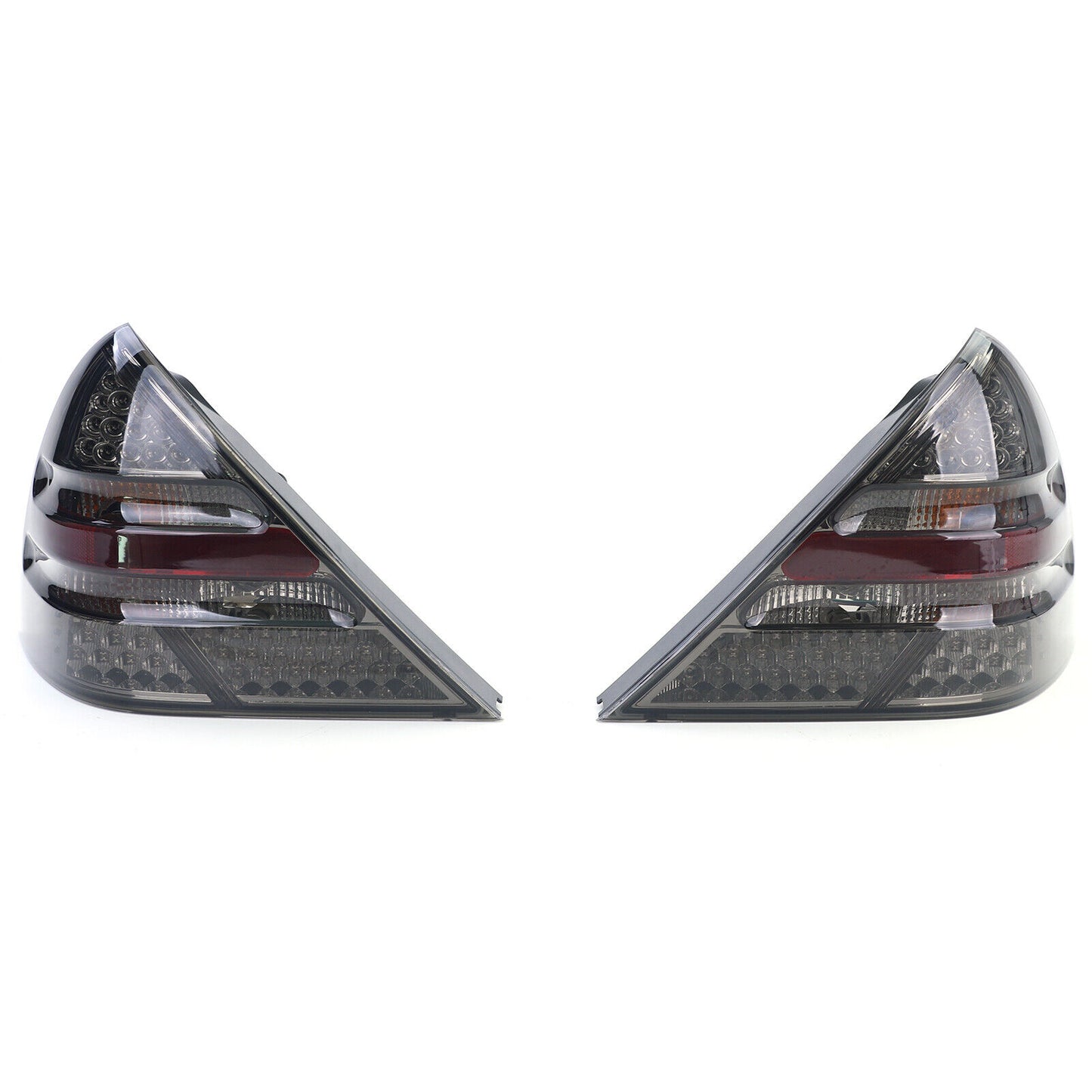 Fanali posteriori a LED in vetro trasparente fumè nero aftermarket compatibile con Mercedes SLK R170 96-04