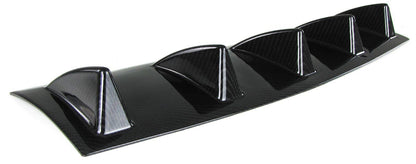 Diffusore posteriore universale per paraurti posteriore con 5 alette carbon look