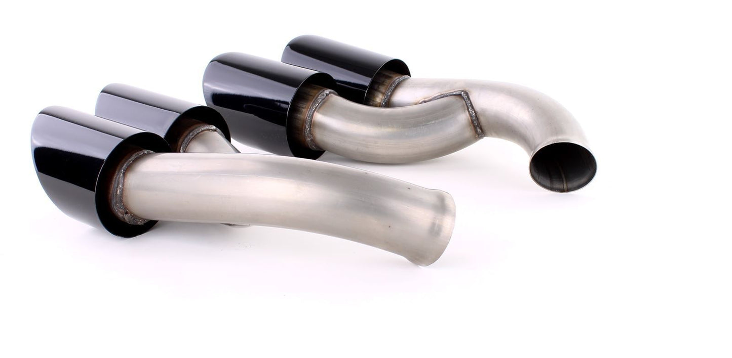 Terminali di scarico GTS Optics nero adatto per Porsche Cayenne 92A Facelift 14-