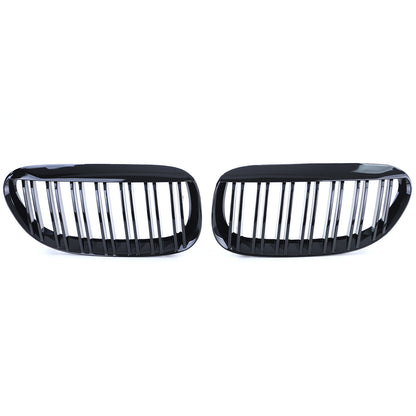Griglia radiatore sportiva doppia barra lucida adatta per BMW Serie 6 E63 E64