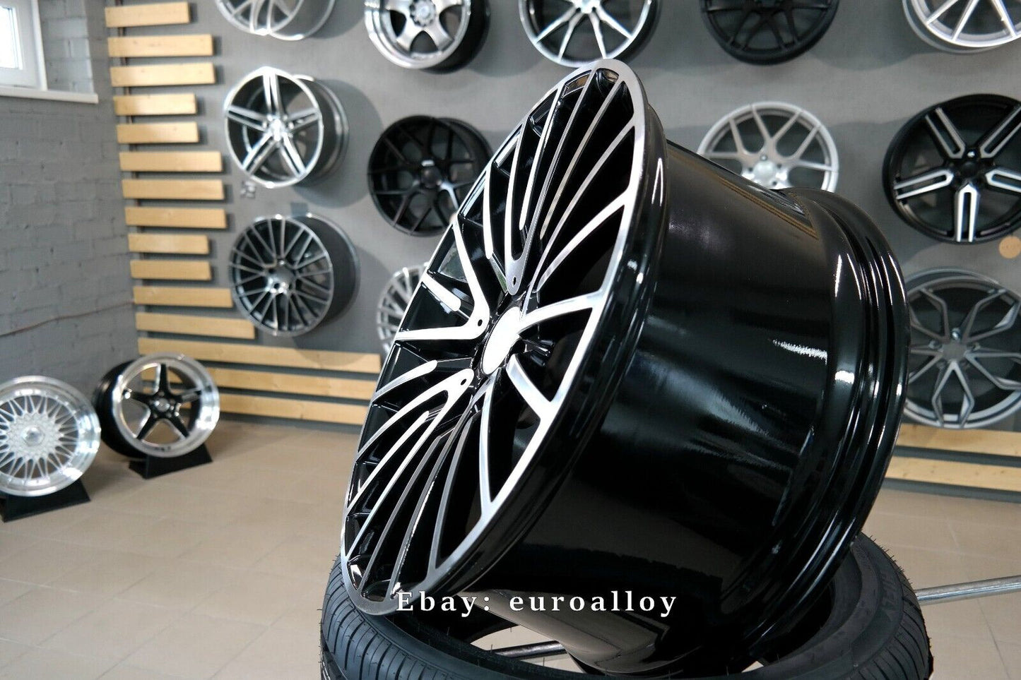 Nuovo 22 inch 5x112 Stile AMG Multi Raggi Nero Ruote per Mercedes E S Classe