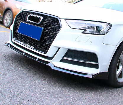 🤍Glossy black splitter suitable for Audi A3 S3 S Line 8V 17-20🤍 