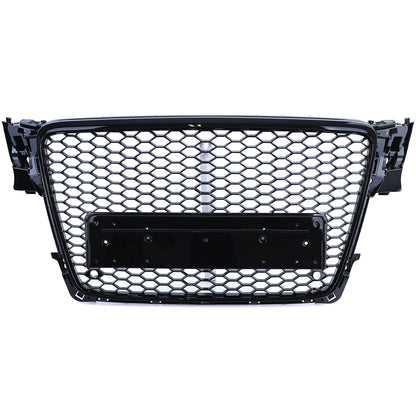 Griglia radiatore sport a nido d'ape senza emblema nero lucido per Audi A4