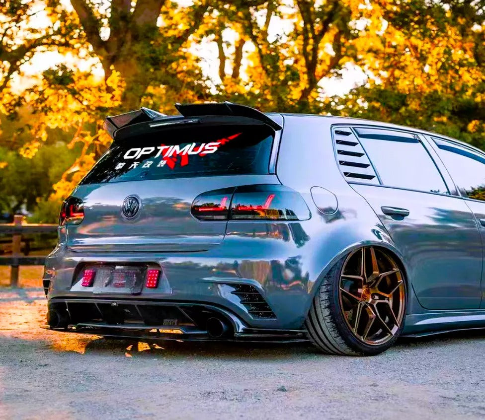 😎Glossy Black Spoiler Kit Suitable For AK VW Golf MK6 GTD GTI R20 R😎 