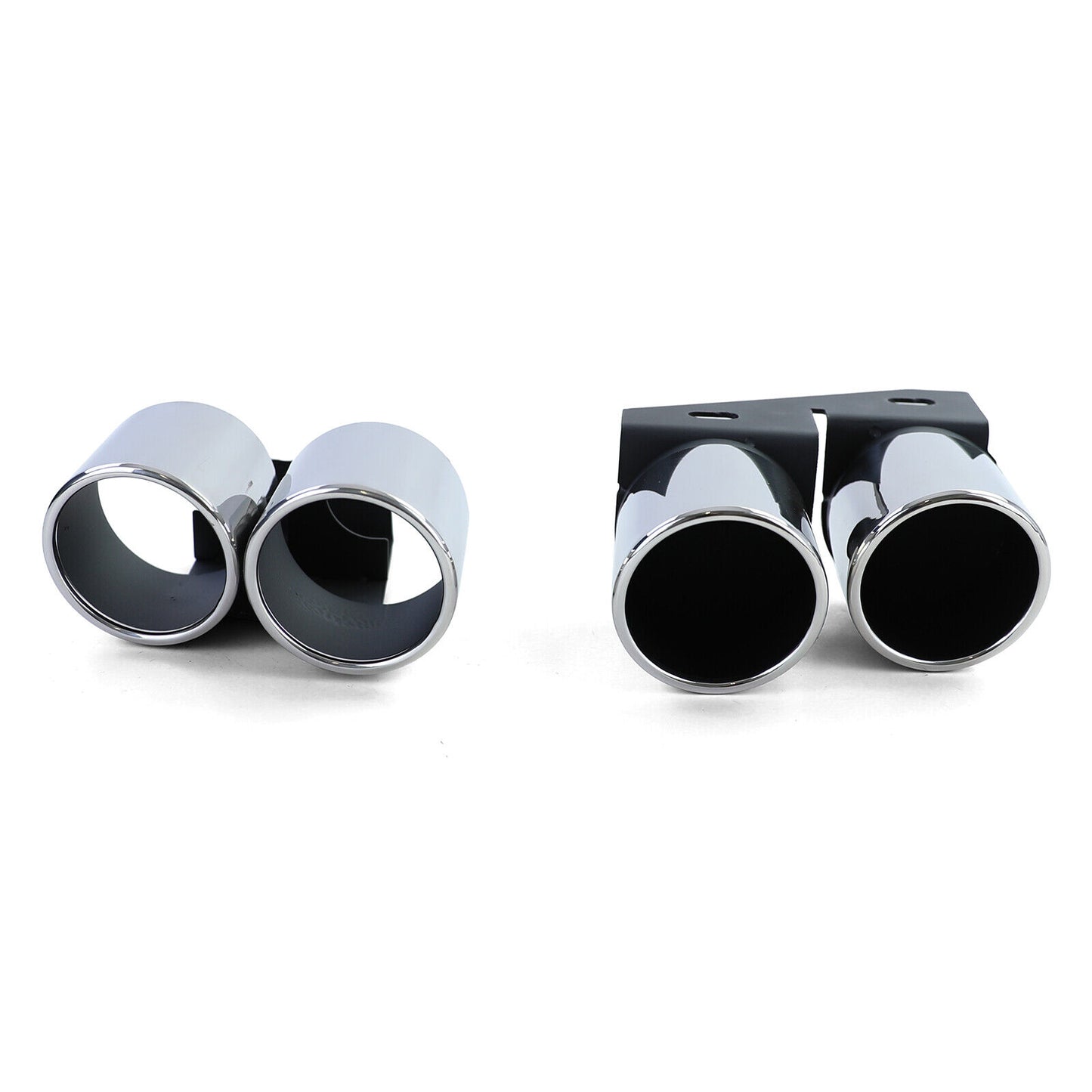 Terminali di scarico duplex 4 copritubi in acciaio inox aftermarket compatibile con Audi A4 2.0 B9 da 15