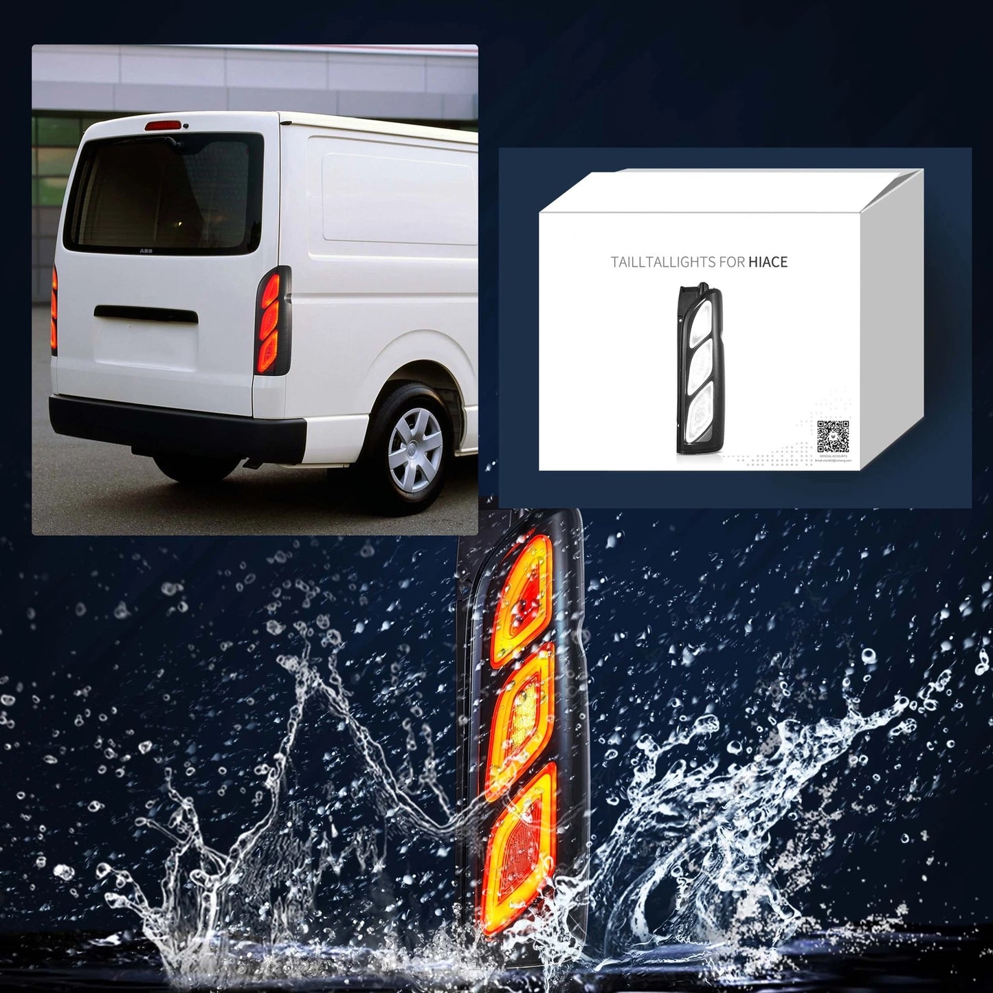 ⭐ART.2886 Fanali Posteriori a LED con Animazione – Toyota Hiace (2005–2018)⭐