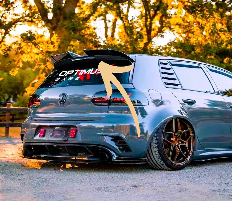 😎Glossy Black Spoiler Kit Suitable For AK VW Golf MK6 GTD GTI R20 R😎 