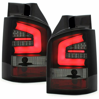 Luci posteriori LED per VW T5 Transporter 03-15/Multivan 03-09 nero lightbar