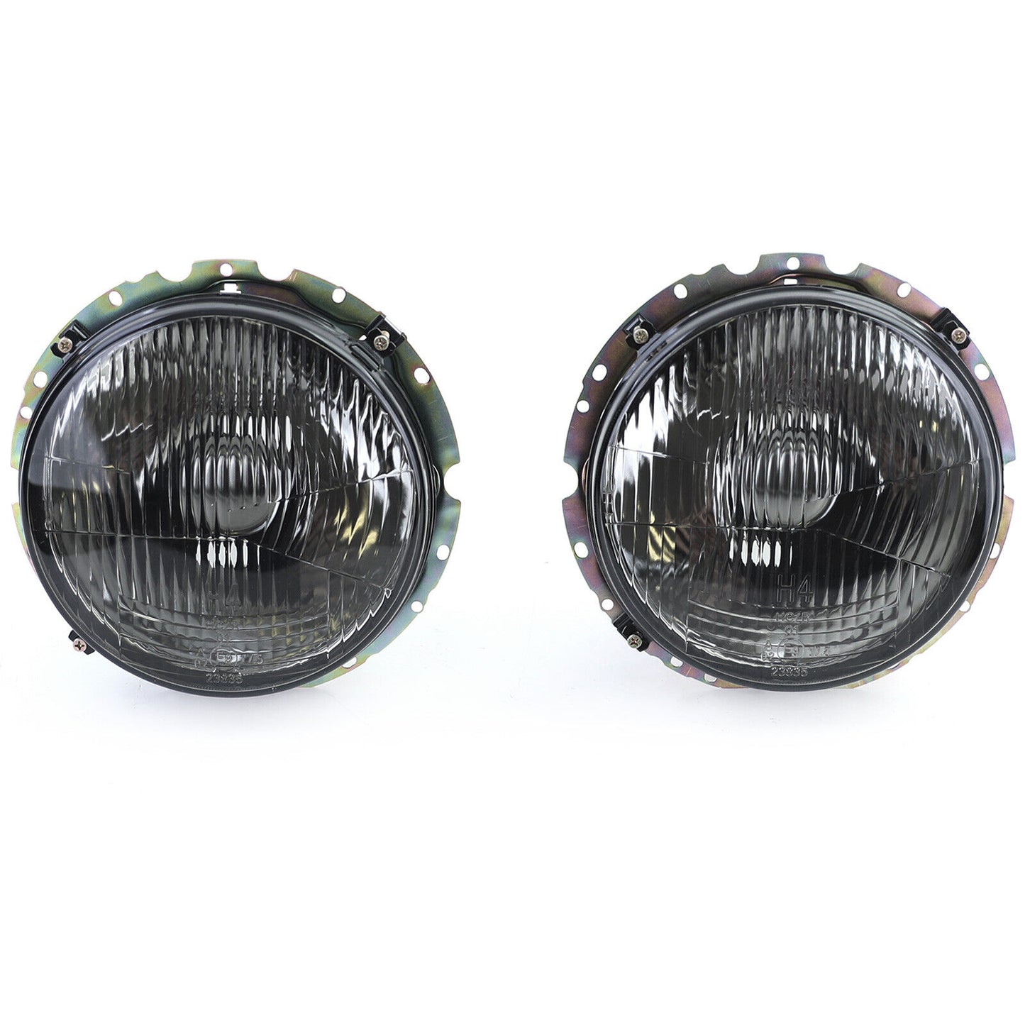 Coppia fari neri scanalati fumo aftermarket compatibile con VW Golf 1 + Cabrio 74-83