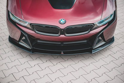 🔥ART.9327 SPLITTER SOTTO PARAURTI TUNING ANTERIORE PER BMW i8 NERO LUCIDO🔥