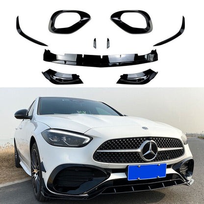Adatto per W206 S206 Classe C Aero AMG Line spoiler labbro spoiler