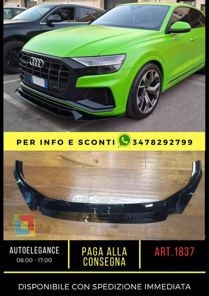 ✨✨SPLITTER NERO LUCIDO ADATTO PER AUDI Q8 2018-2024 S-line SQ8 ✨✨