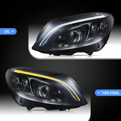 🔥ART.2836 Fari a LED con Animazione per Mercedes-Benz Classe C (2015–2021)🔥