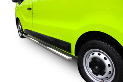 PEDANE LATERALI SOTTOPORTA INOX per OPEL VIVARO SWB dal 2014 (PASSO CORTO)