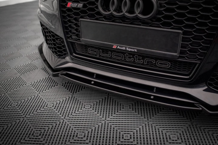 💫Splitter Anteriore Street+ adatto per Audi A6 RS6 Look C7 nero lucido💫