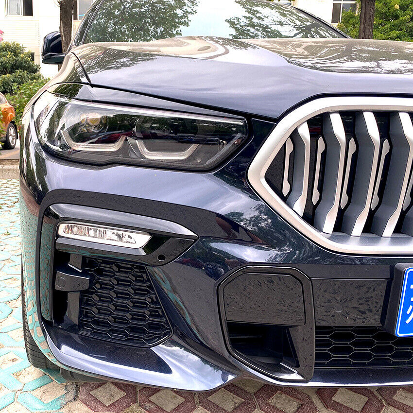 Per BMW X5 G05 e X6 G06 mascherine fari aspetto cattivo nero lucido