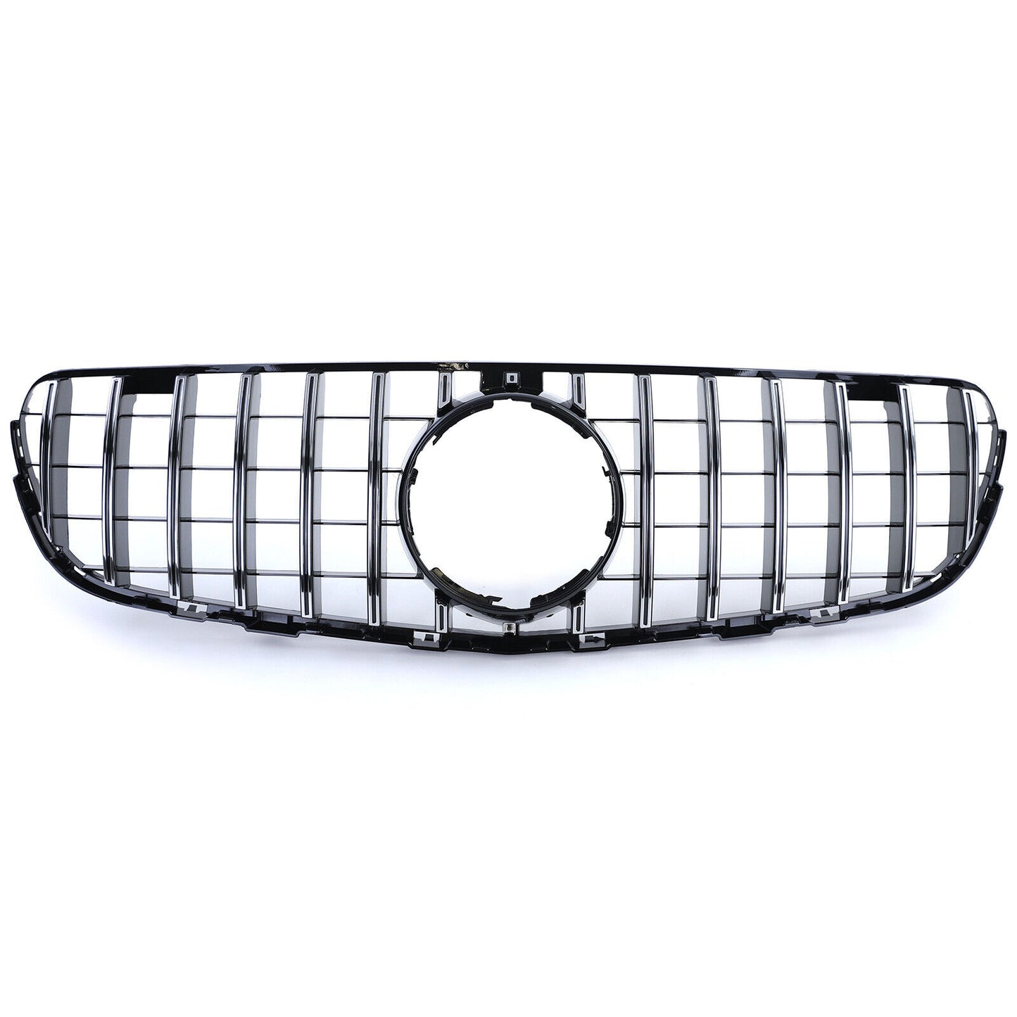 Griglia del radiatore sportiva nera cromata aftermarket compatibile con Mercedes GLC X253 Coupé C253 15-19