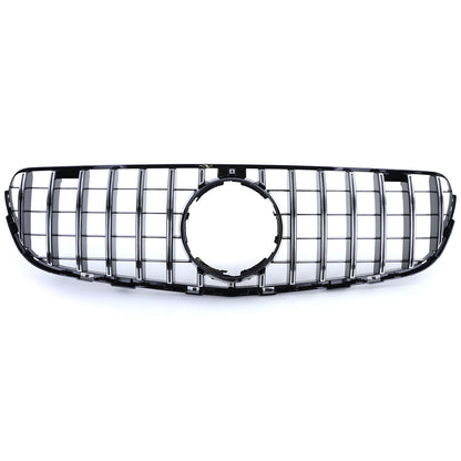 Griglia del radiatore sportiva nera cromata aftermarket compatibile con Mercedes GLC X253 Coupé C253 15-19
