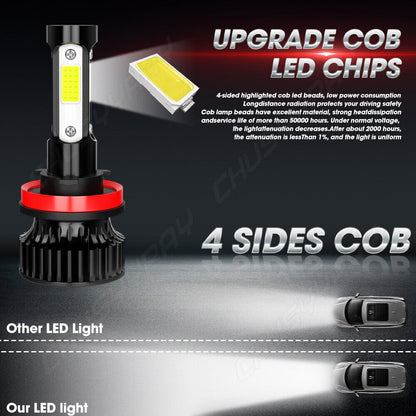 For Toyota Tundra 2007 2008-2013 6000K Combo LED Headlights + Fog Lights Bulbs 