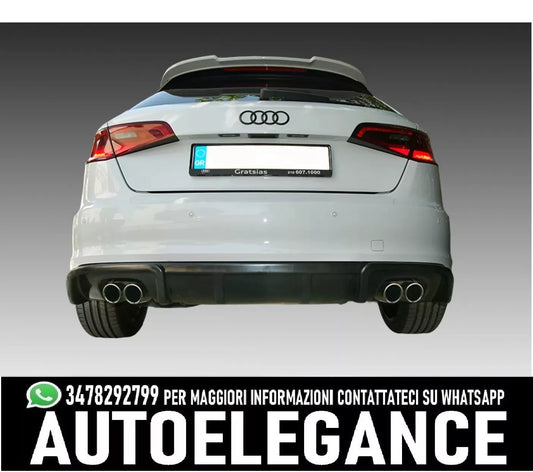Rear Diffuser Audi A3 8V Sportback (2013-2016) (Exhaust L+R)