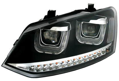 Set fari a LED indicatori di direzione per VW Polo 6R U-Tube luce diurna