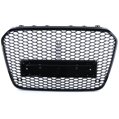Griglia Sportiva A Nido D'ape Senza Emblema Nero Lucido Per Audi A6 C7 4G 10-14