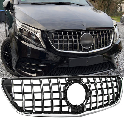 Griglia GT Panamericana adatta per Mercedes Classe V W447 dal 2019 argento nero