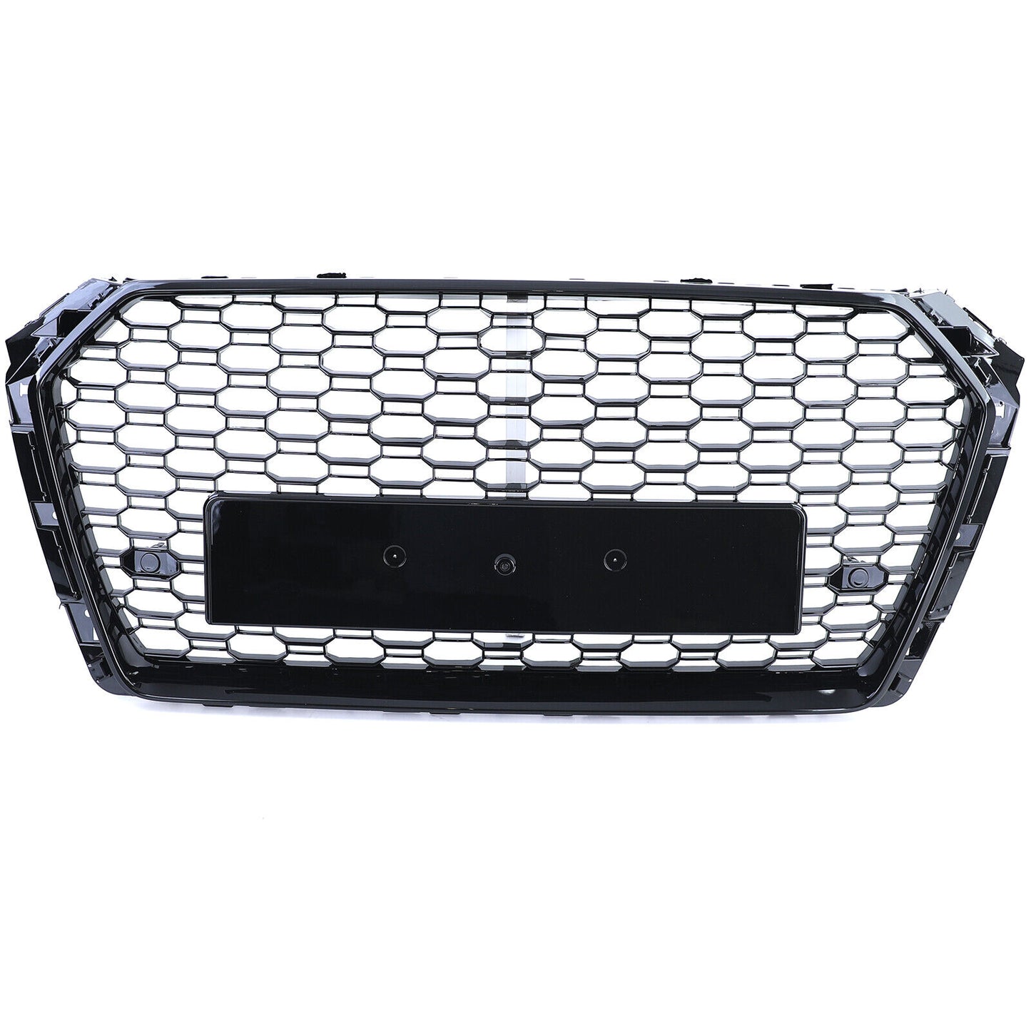 Griglia Sportiva A Nido D'ape Senza Emblema Nero Lucido compatibile per Audi A4 B9 8W 15-19