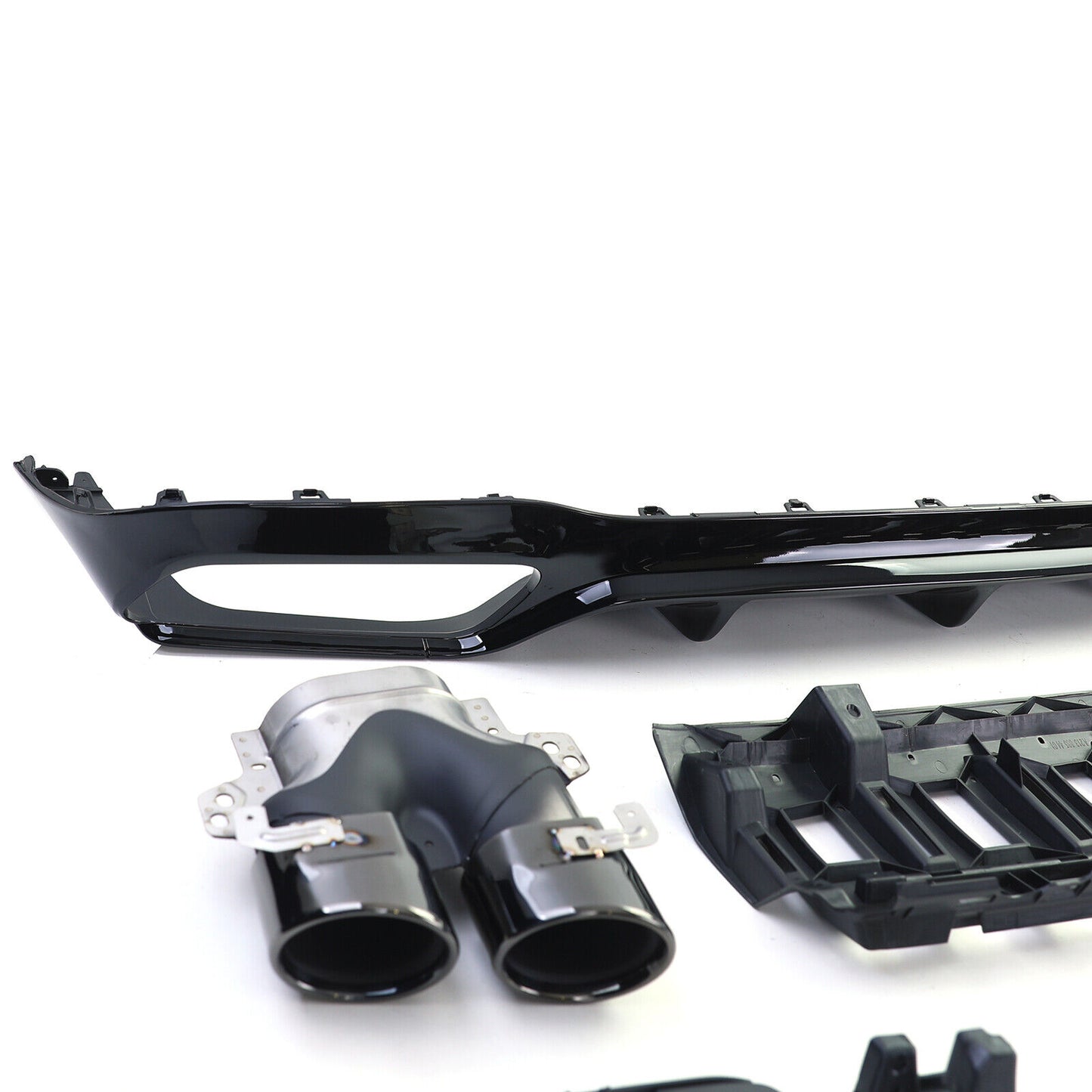 Sport Rear Diffuser Exhaust Tips Aftermarket Compatible With Mercedes E-Class W213 Limousine 16 