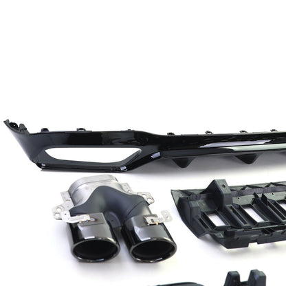 Sport Rear Diffuser Exhaust Tips Aftermarket Compatible With Mercedes E-Class W213 Limousine 16 