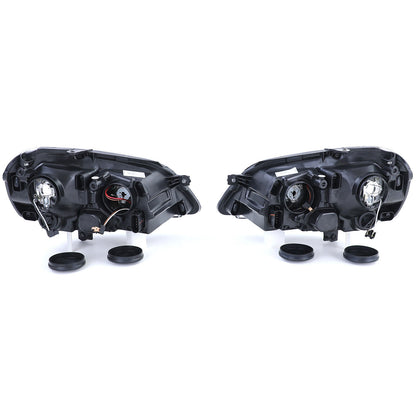 GTI Cup Headlights Black - Aftermarket Set Compatible with VW Polo 9N3 05-09 