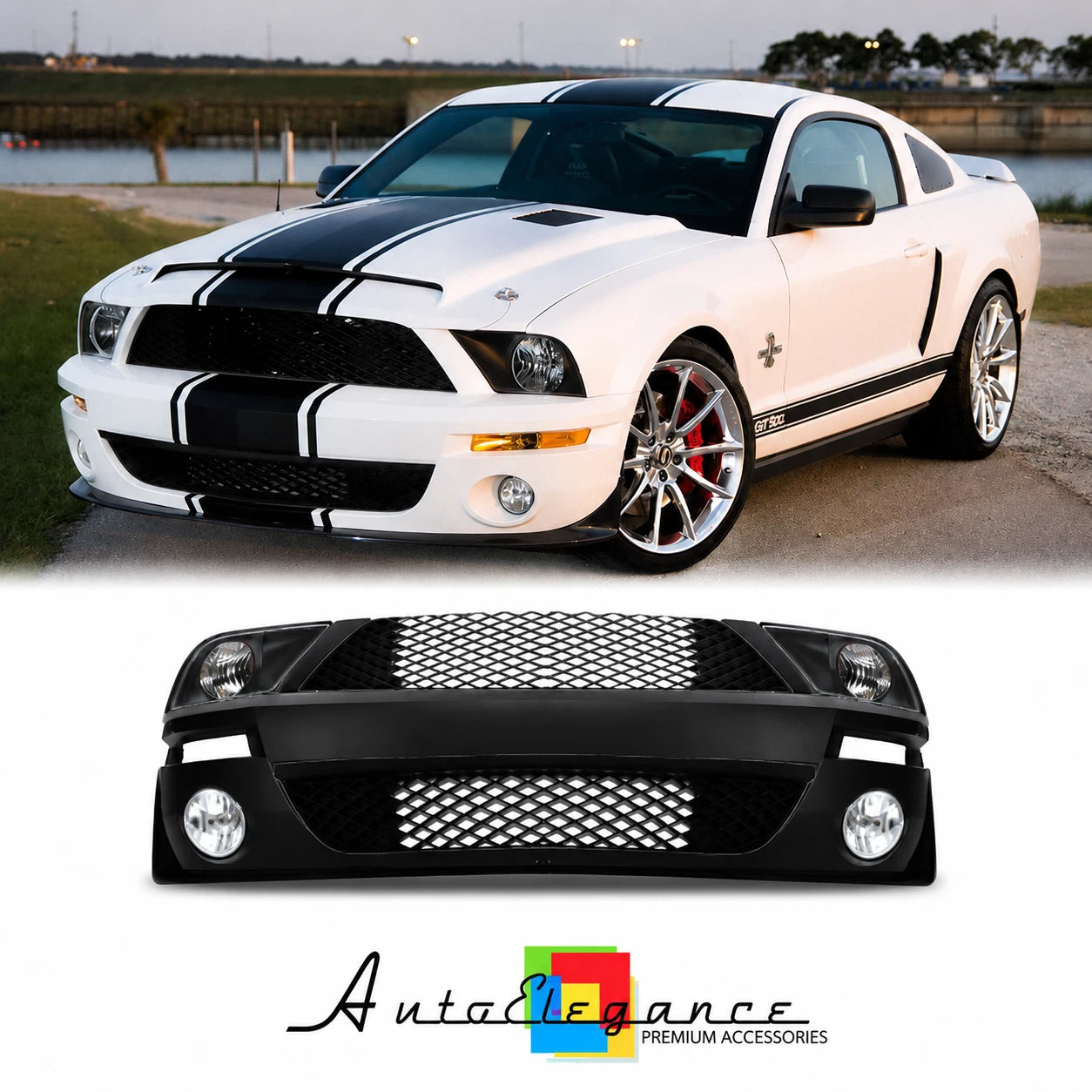 PARAURTI ANTERIORE PER FORD MUSTANG 05-09 LOOK GT500