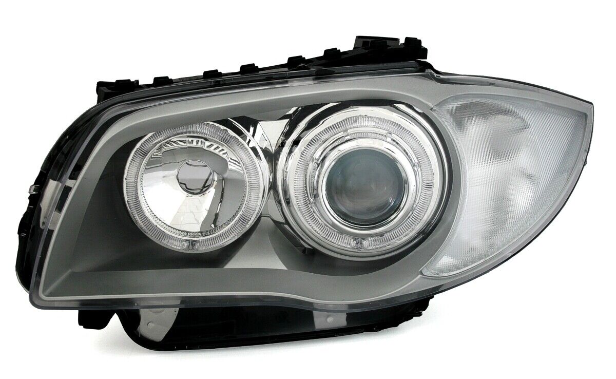 Angel Eyes Headlight Set White LED Rings for BMW 1 Series E81 E82 E87 E88 Silver 