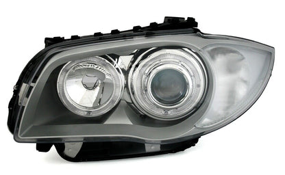 Angel Eyes Headlight Set White LED Rings for BMW 1 Series E81 E82 E87 E88 Silver 